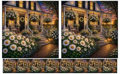 DecoCraft - Studio 1375 - Scenic Tiles Series - Daisy Cottage