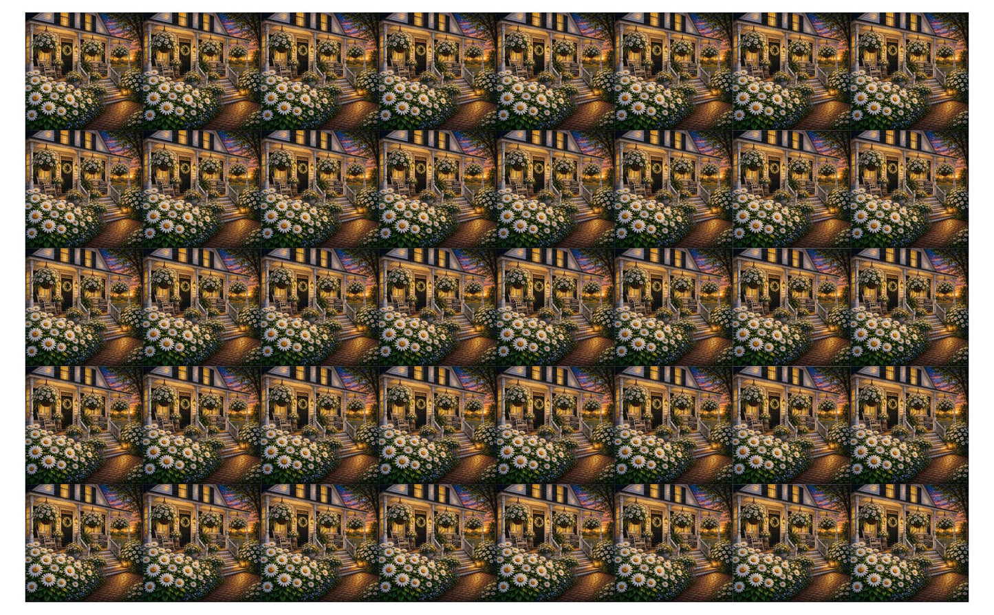 DecoCraft - Studio 1375 - Scenic Tiles Series - Daisy Cottage