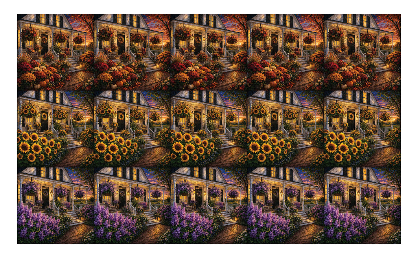 DecoCraft - Studio 1375 - Scenic Tiles Series - Twilight Porch Assortment II