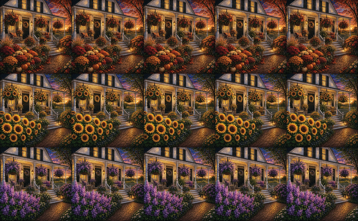DecoCraft - Studio 1375 - Scenic Tiles Series - Twilight Porch Assortment II