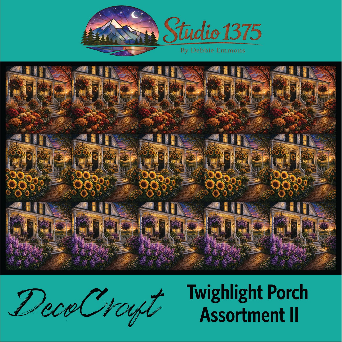DecoCraft - Studio 1375 - Scenic Tiles Series - Twilight Porch Assortment II
