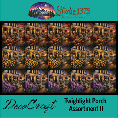 DecoCraft - Studio 1375 - Scenic Tiles Series - Twilight Porch Assortment II