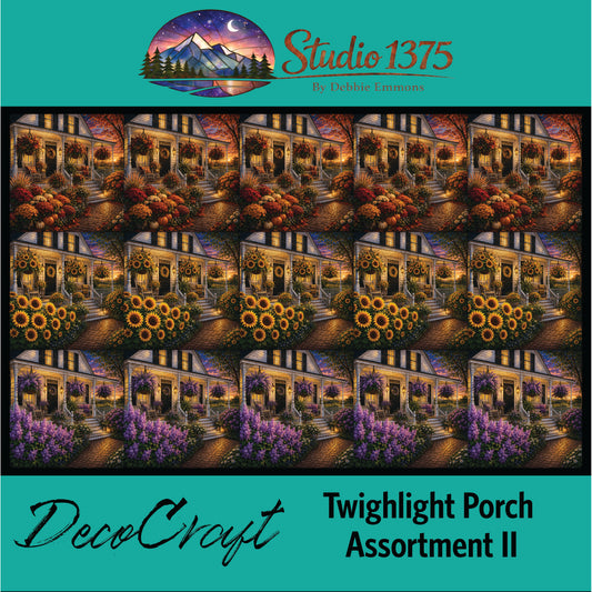 DecoCraft - Studio 1375 - Scenic Tiles Series - Twilight Porch Assortment II