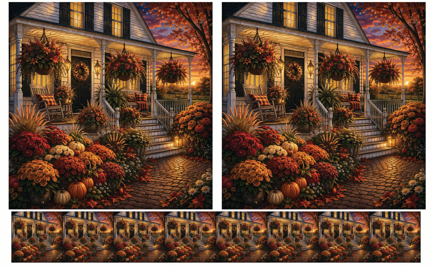 DecoCraft - Studio 1375 - Scenic Tiles Series - Autumn Harvest