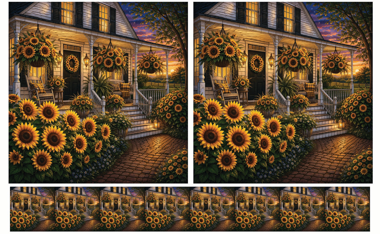DecoCraft - Studio 1375 - Scenic Tiles Series - Golden Sunflower