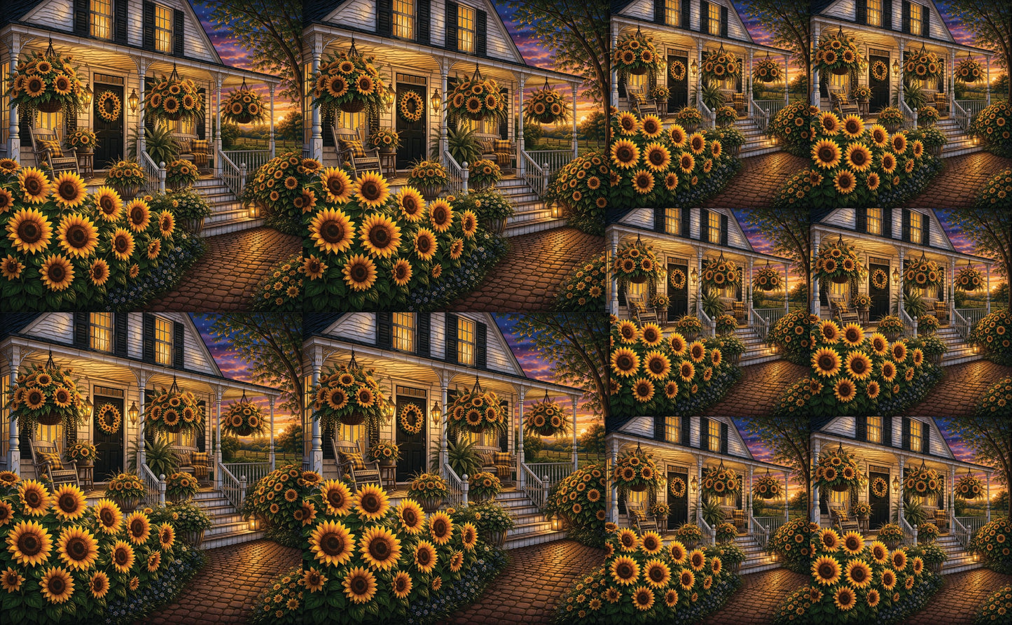 DecoCraft - Studio 1375 - Scenic Tiles Series - Golden Sunflower