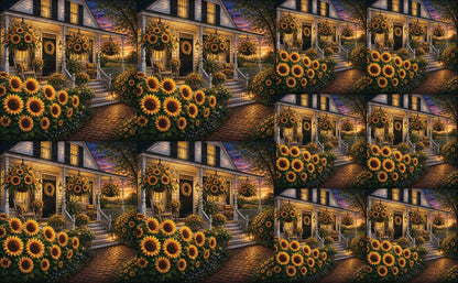 DecoCraft - Studio 1375 - Scenic Tiles Series - Golden Sunflower