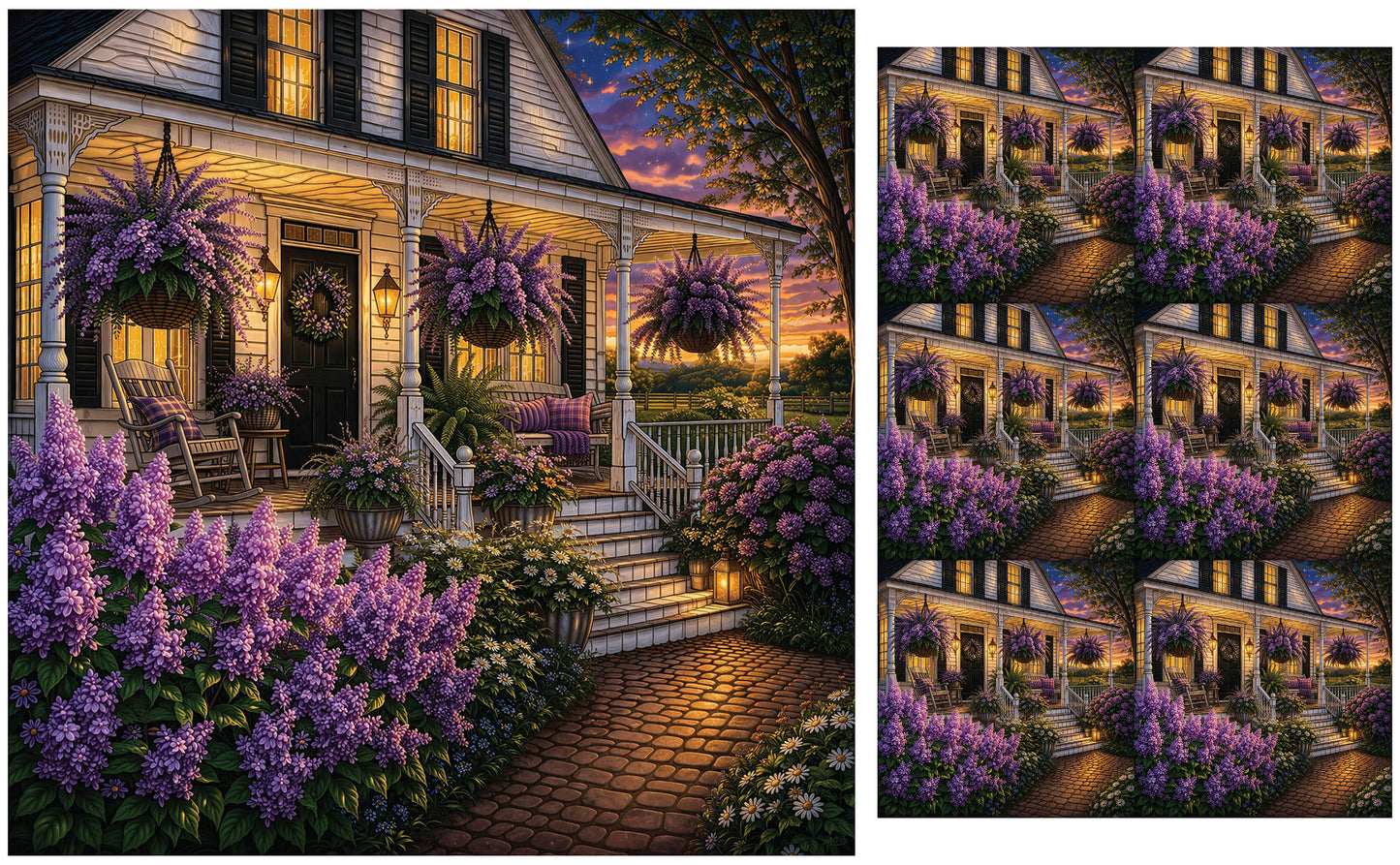 DecoCraft - Studio 1375 - Scenic Tiles Series - Lavendar Retreat