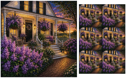 DecoCraft - Studio 1375 - Scenic Tiles Series - Lavendar Retreat