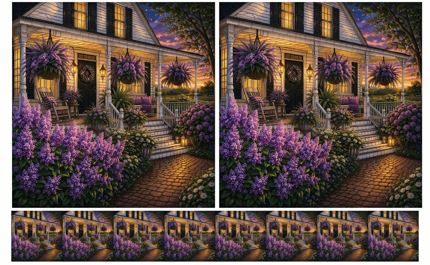 DecoCraft - Studio 1375 - Scenic Tiles Series - Lavendar Retreat