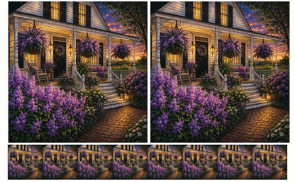 DecoCraft - Studio 1375 - Scenic Tiles Series - Lavendar Retreat