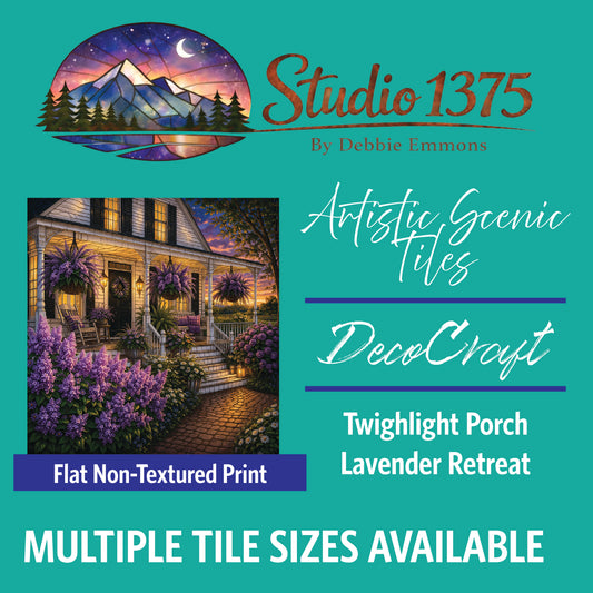 DecoCraft - Studio 1375 - Scenic Tiles Series - Lavendar Retreat
