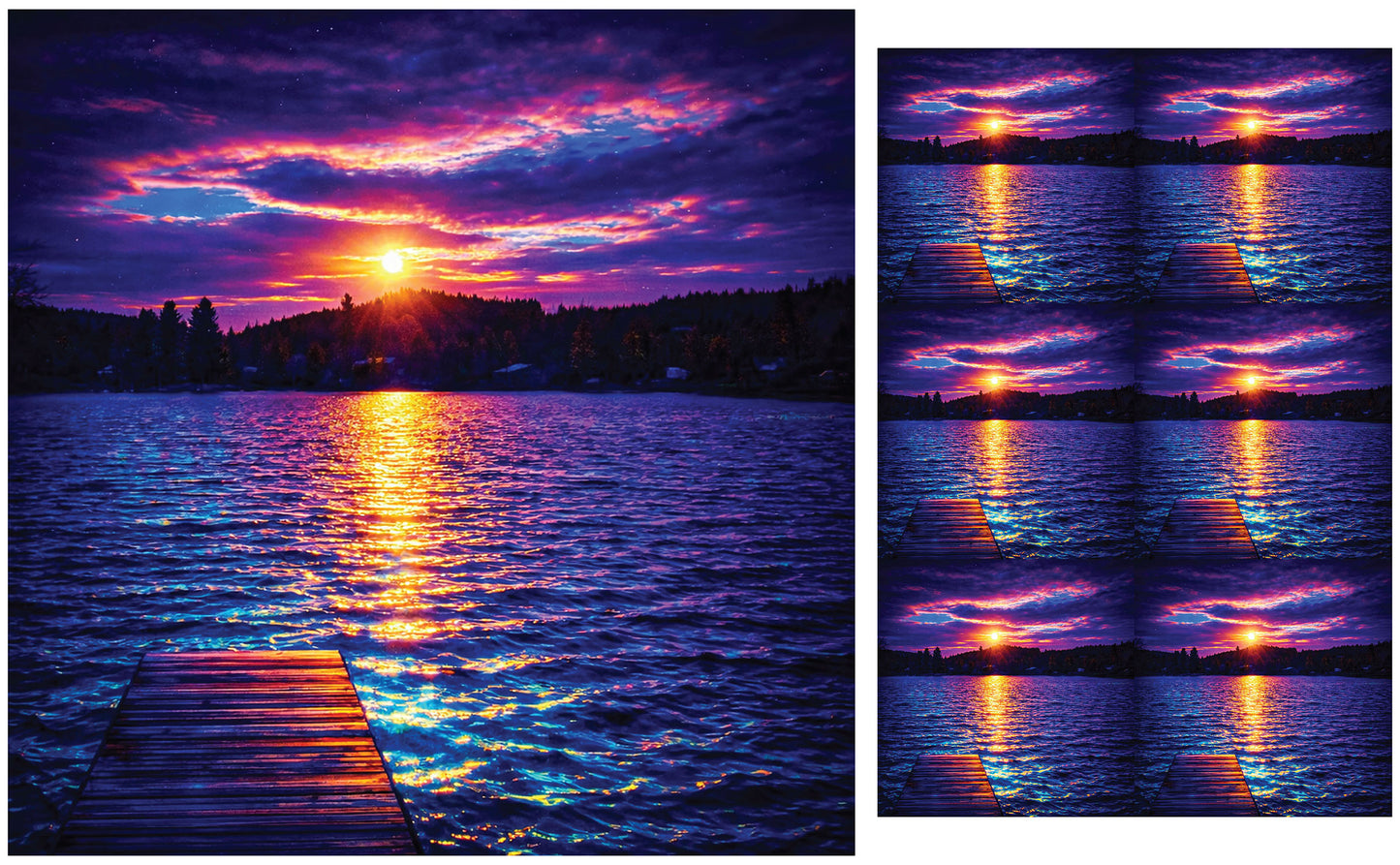 DecoCraft - Studio 1375 - Scenic Tiles Series - Twilight Reflection