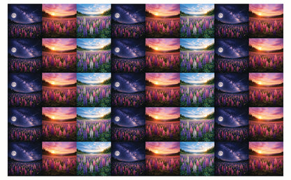 DecoCraft - Studio 1375 - Scenic Tiles Series -Field of Lupins - Extra Small