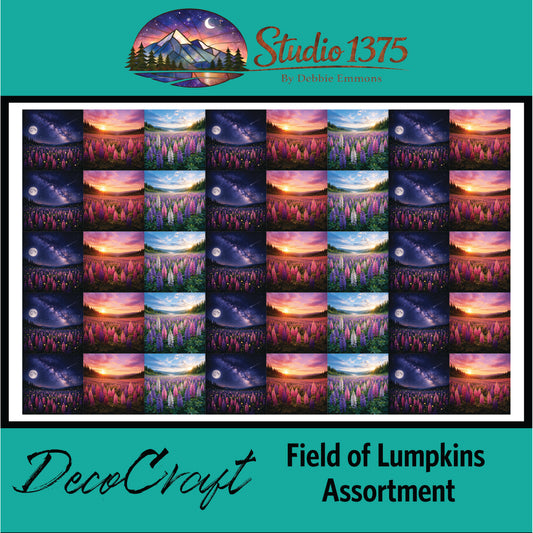 DecoCraft - Studio 1375 - Scenic Tiles Series -Field of Lumpkins - Extra Small