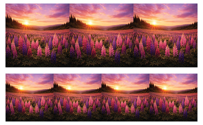 DecoCraft - Studio 1375 - Scenic Tiles Series - Lupins at Sunset