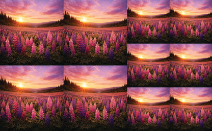 DecoCraft - Studio 1375 - Scenic Tiles Series - Lupins at Sunset