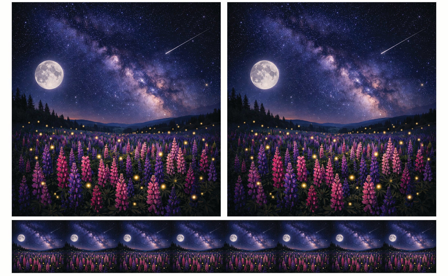 DecoCraft - Studio 1375 - Scenic Tiles Series - Lumpkins at Night