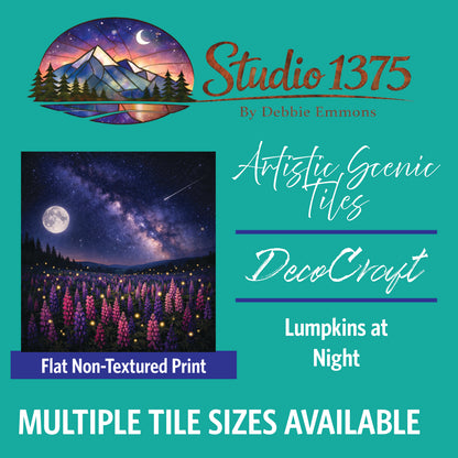 DecoCraft - Studio 1375 - Scenic Tiles Series - Lumpkins at Night