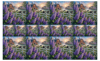 DecoCraft - Studio 1375 - Scenic Tiles Series - Lilac Barn at Daybreak