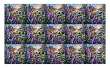 DecoCraft - Studio 1375 - Scenic Tiles Series - Lilac Barn at Daybreak