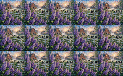DecoCraft - Studio 1375 - Scenic Tiles Series - Lilac Barn at Daybreak