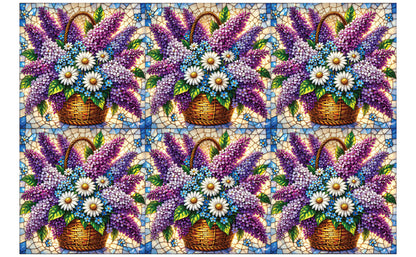 DecoCraft - Studio 1375 - Elevated Scenic Tiles Series - Spring Basket in Bloom