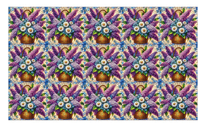 DecoCraft - Studio 1375 - Elevated Scenic Tiles Series - Spring Basket in Bloom