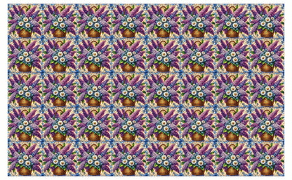 DecoCraft - Studio 1375 - Elevated Scenic Tiles Series - Spring Basket in Bloom