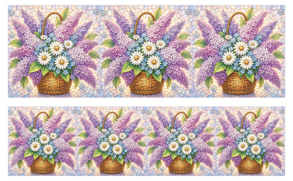 DecoCraft - Studio 1375 - Elevated Scenic Tiles Series - Pastel Spring Basket in Bloom