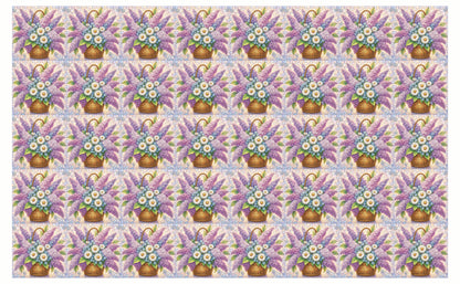 DecoCraft - Studio 1375 - Elevated Scenic Tiles Series - Pastel Spring Basket in Bloom
