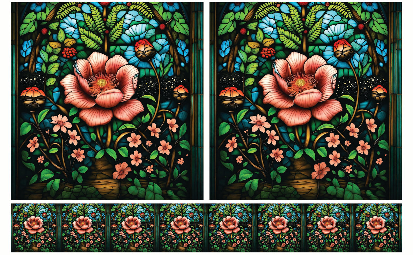 DecoCraft - Studio 1375 - Elevated Scenic Tiles Series - Moonlit Blossom