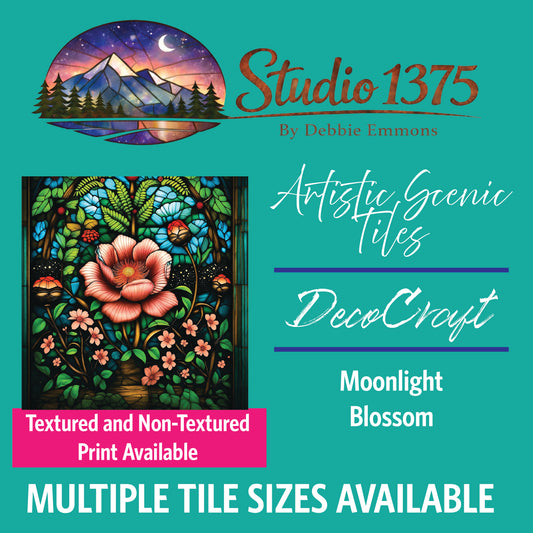 DecoCraft - Studio 1375 - Elevated Scenic Tiles Series - Moonlit Blossom