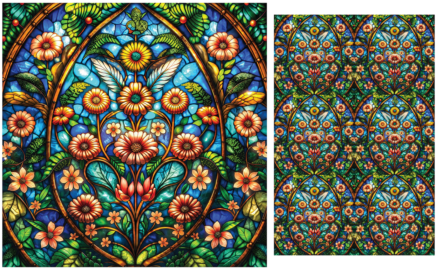 DecoCraft - Studio 1375 - Elevated Scenic Tiles Series - Floral Radiance