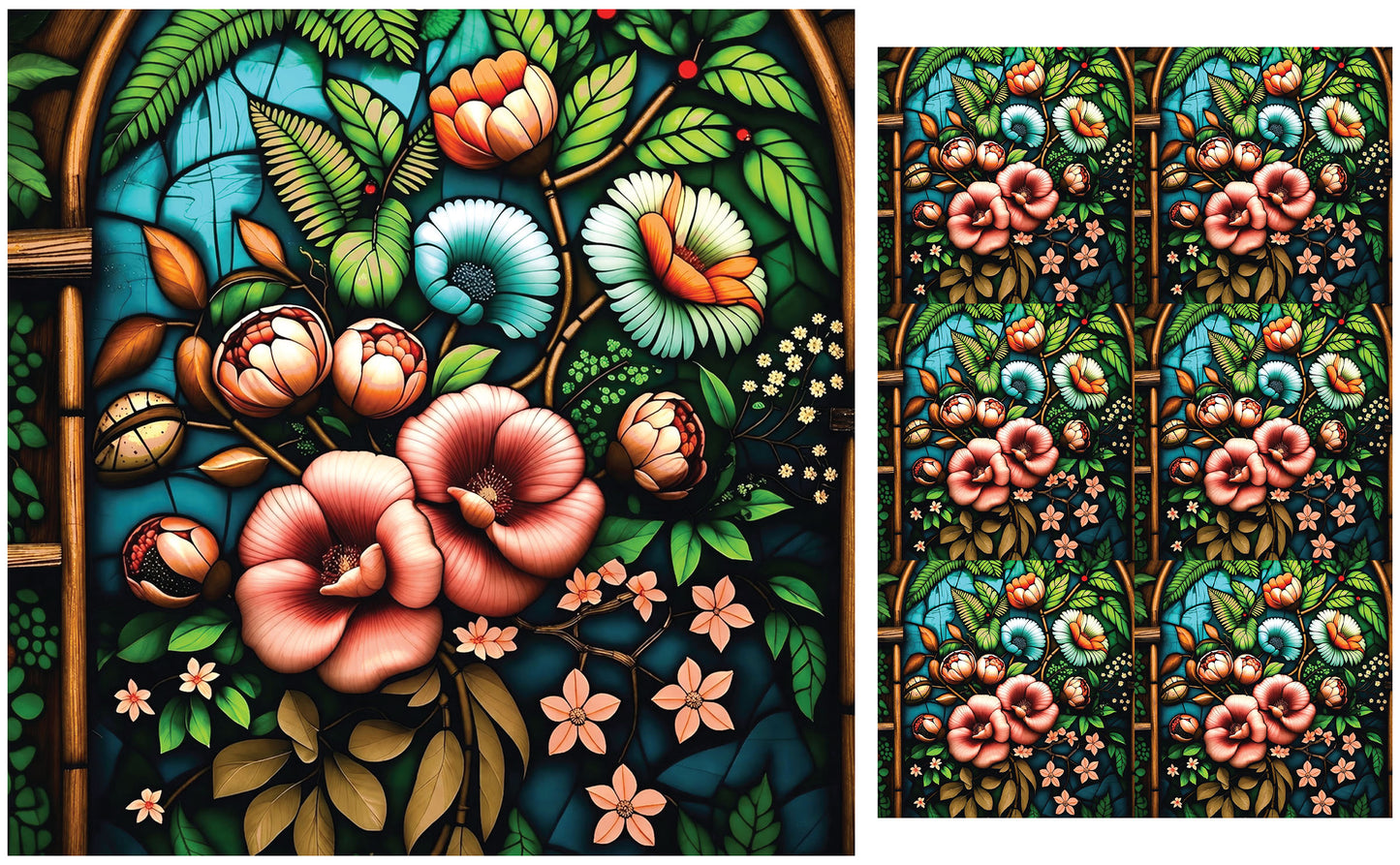 DecoCraft - Studio 1375 - Elevated Scenic Tiles Series - Hidden Blooms