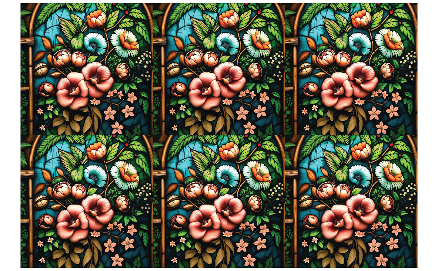 DecoCraft - Studio 1375 - Elevated Scenic Tiles Series - Hidden Blooms