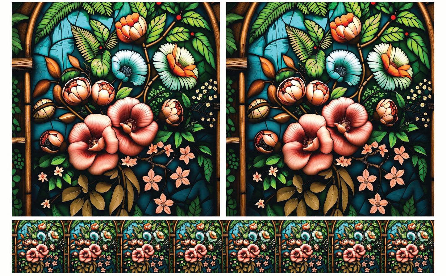 DecoCraft - Studio 1375 - Elevated Scenic Tiles Series - Hidden Blooms