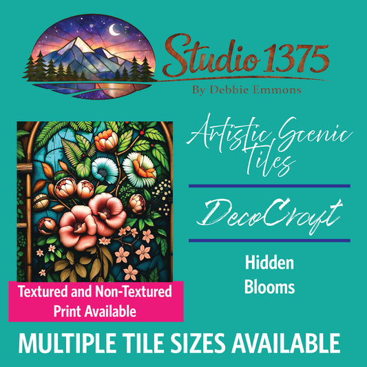 DecoCraft - Studio 1375 - Elevated Scenic Tiles Series - Hidden Blooms