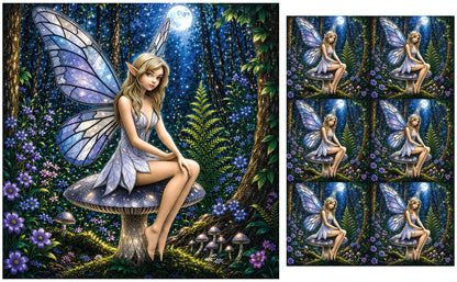 DecoCraft - Studio 1375 - Scenic Tiles Series - Moonlit Fairy