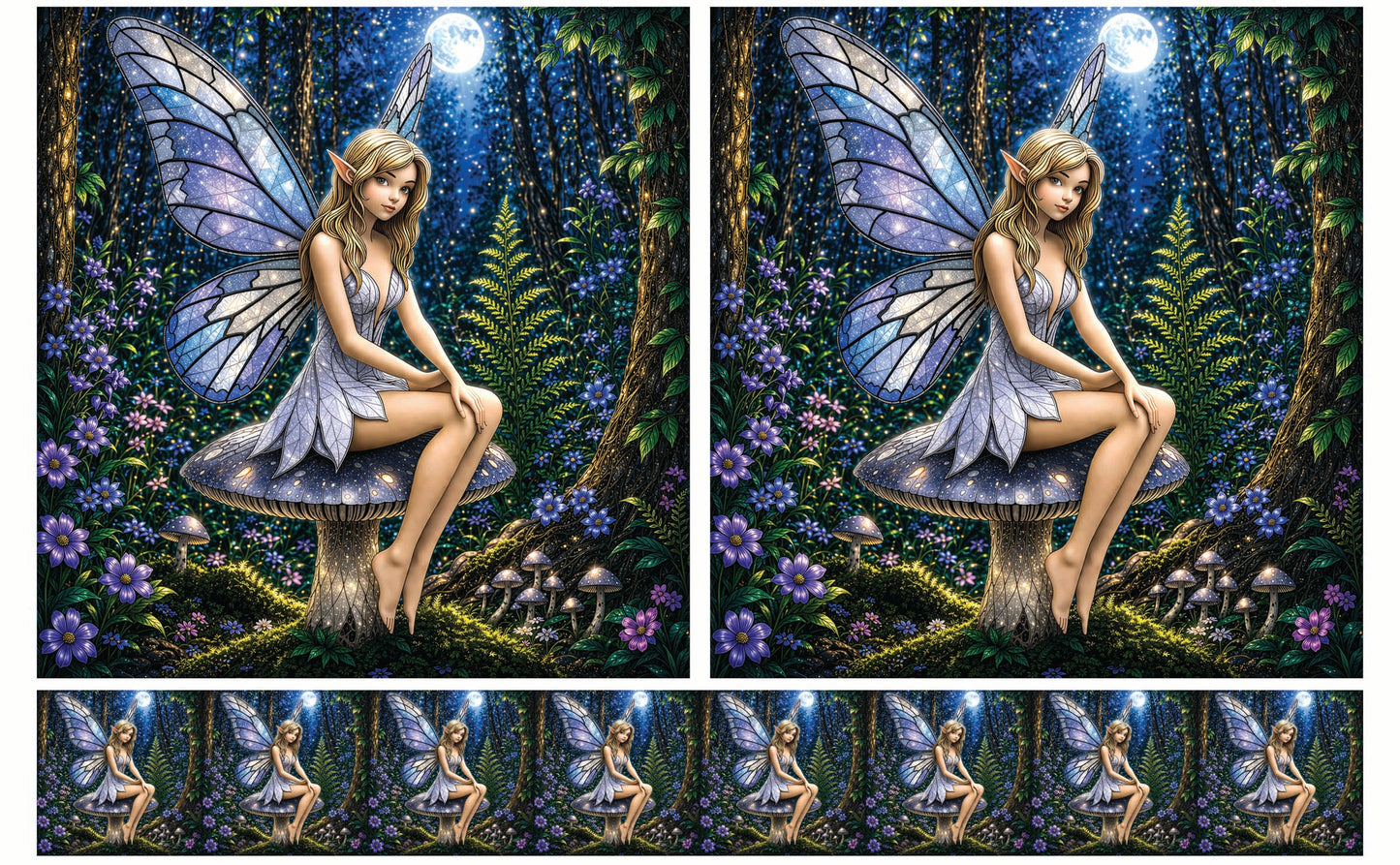 DecoCraft - Studio 1375 - Scenic Tiles Series - Moonlit Fairy
