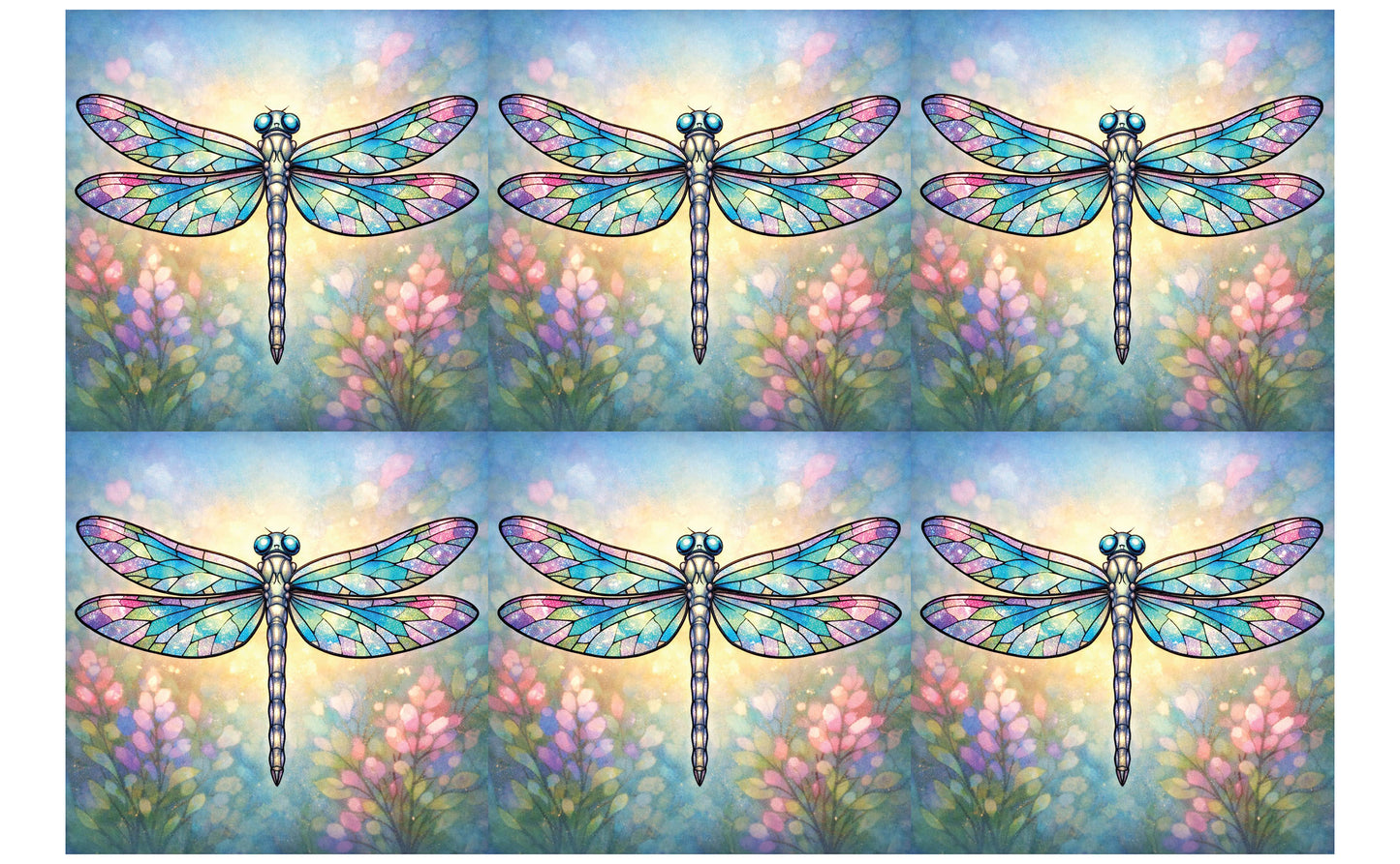 DecoCraft - Studio 1375 - Scenic Tiles Series - Iridescent Dragonfly