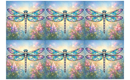 DecoCraft - Studio 1375 - Scenic Tiles Series - Iridescent Dragonfly