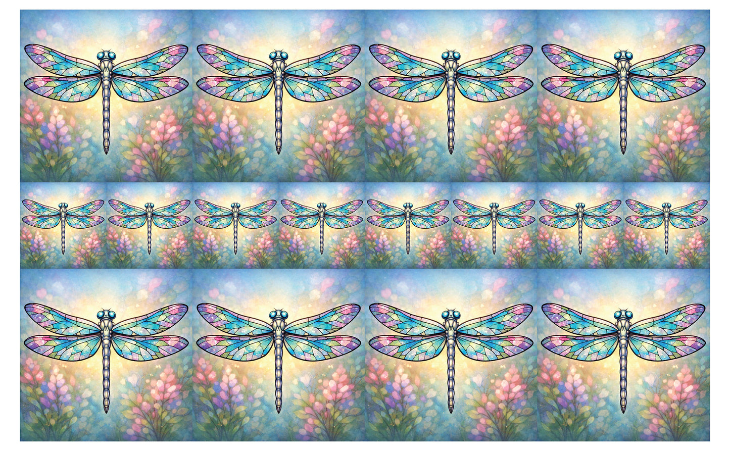 DecoCraft - Studio 1375 - Scenic Tiles Series - Iridescent Dragonfly