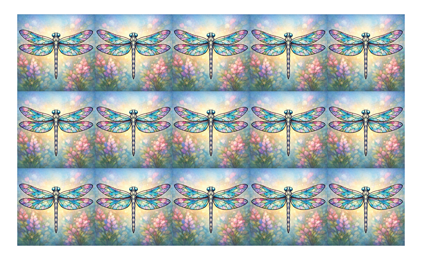 DecoCraft - Studio 1375 - Scenic Tiles Series - Iridescent Dragonfly