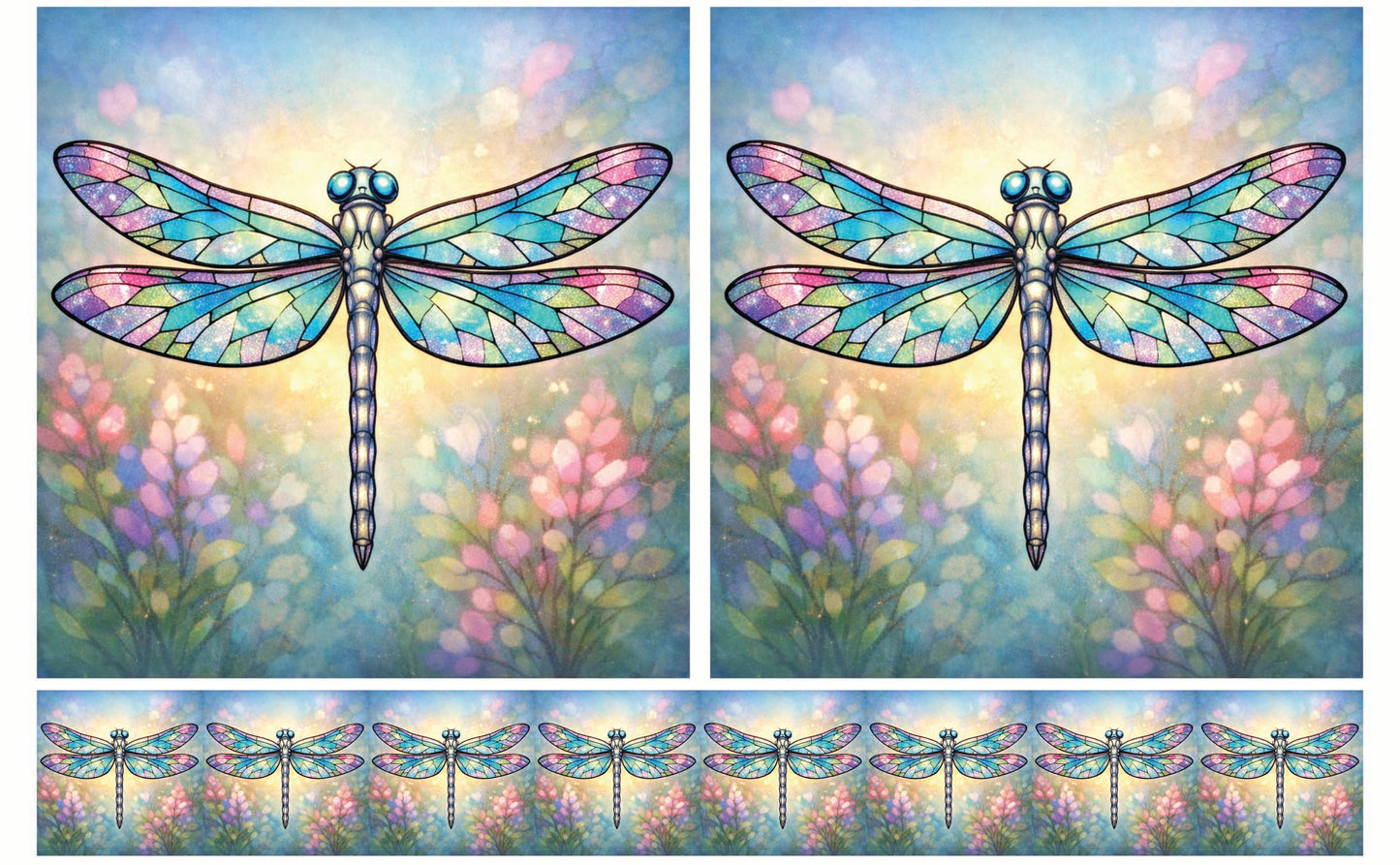 DecoCraft - Studio 1375 - Scenic Tiles Series - Iridescent Dragonfly