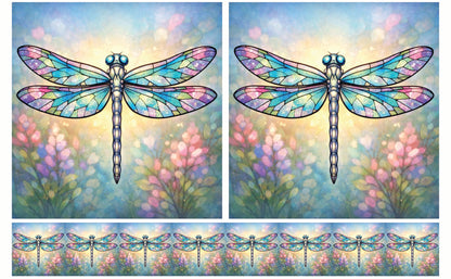 DecoCraft - Studio 1375 - Scenic Tiles Series - Iridescent Dragonfly