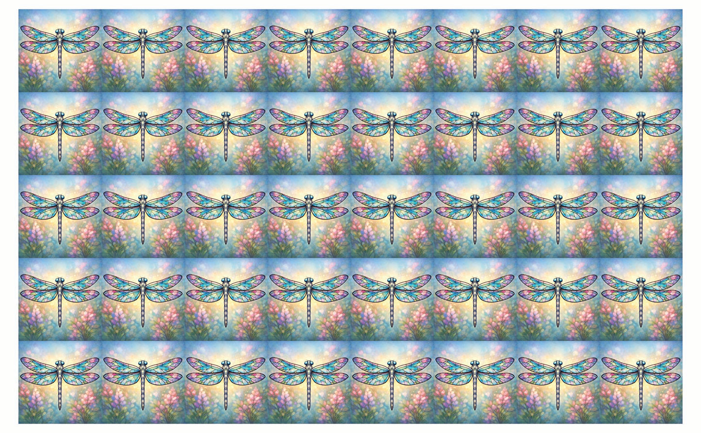 DecoCraft - Studio 1375 - Scenic Tiles Series - Iridescent Dragonfly