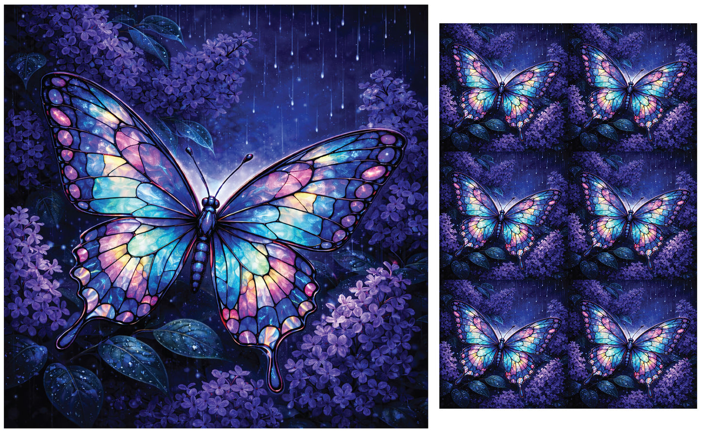 DecoCraft - Studio 1375 - Scenic Tiles Series - Twilight Butterfly
