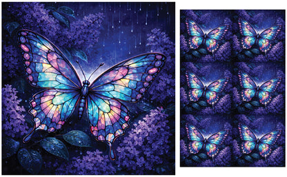 DecoCraft - Studio 1375 - Scenic Tiles Series - Twilight Butterfly