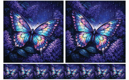 DecoCraft - Studio 1375 - Scenic Tiles Series - Twilight Butterfly